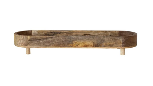 Mango Wood Footed Tray