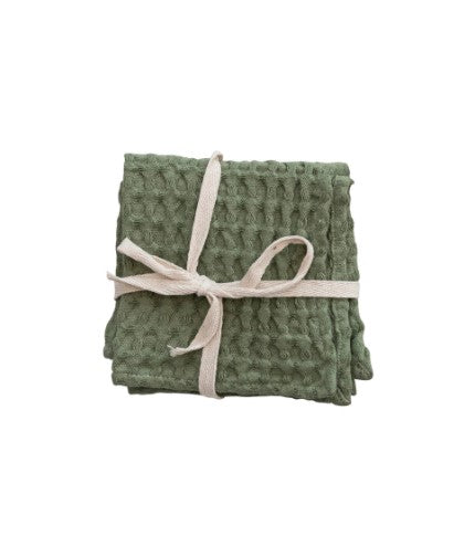 Green Weave Dish Cloth - S/3