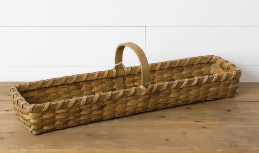 Rectangle Chipwood Basket with Handle
