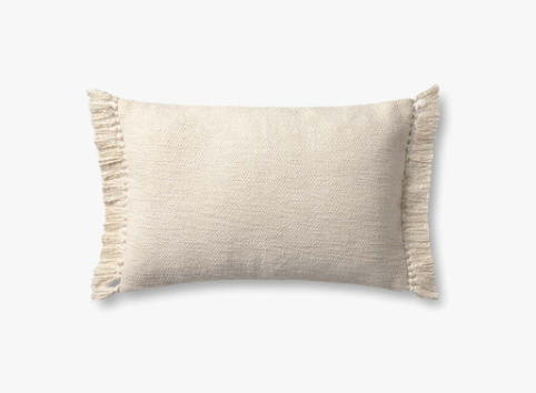 Fringe Pillow - Ivory