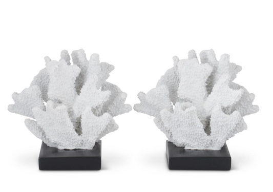 Coral Polyresin Bookends