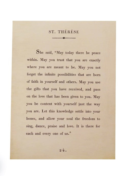 Book Collection Art Poster - St Therese