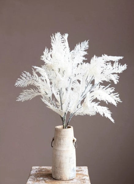 Flocked Faux Reed Plum Stem
