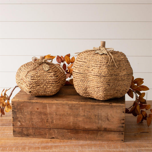 Woven Hyacinth Pumpkin - Large