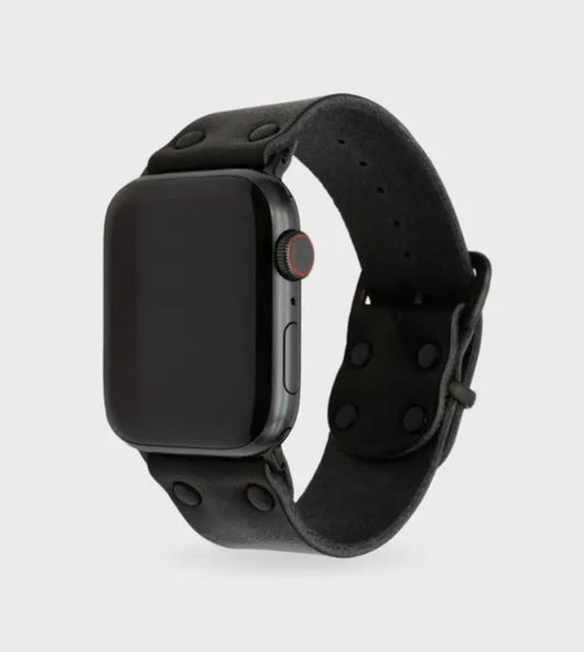 Leather Apple Watch Band - Black