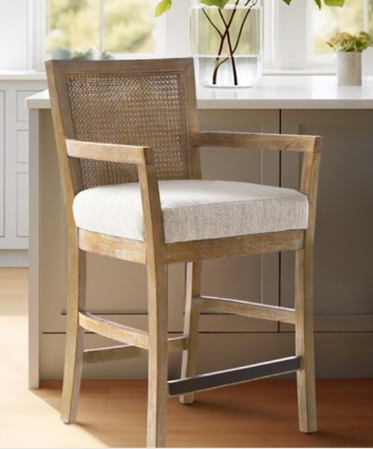 Cane Back Counter Stool