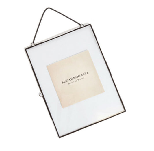 Glass & Metal Wall Hanging Picture Frame