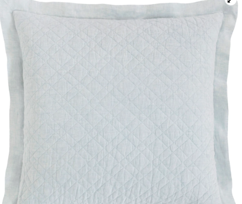 Washed Linen Sky Quilted Sham - Standard