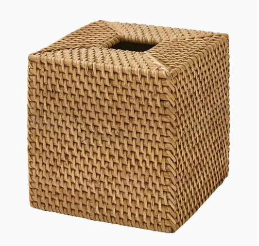 Rattan Tissue Box