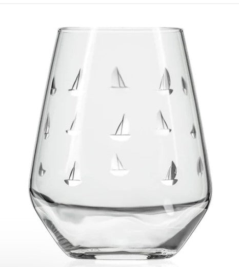Stemless Wine Glass - Sailing