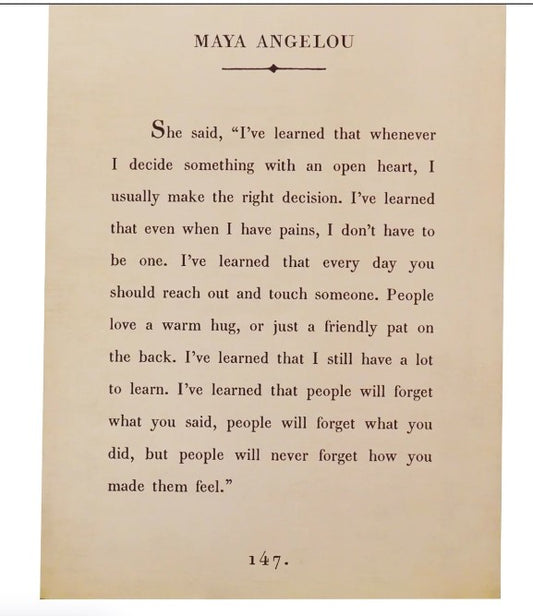 Book Collection Art Poster -Maya Angelou