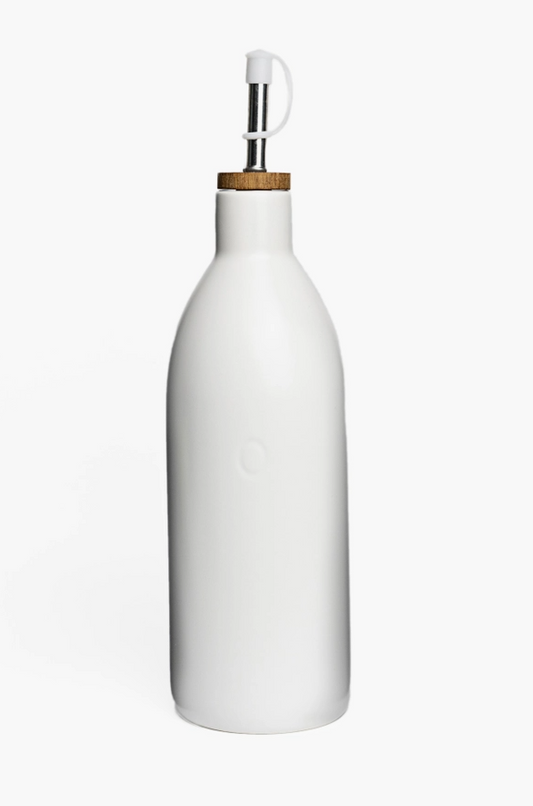 White Ceramic Olive Oil Dispenser