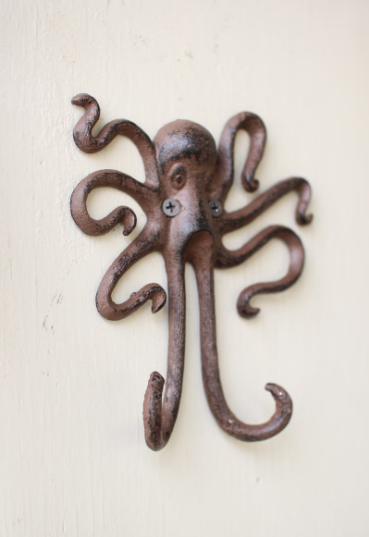 Cast Iron Octopus Wall Hook