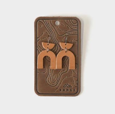 Arched Leather Earrings