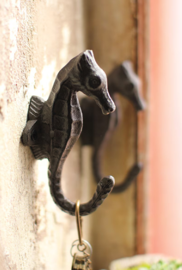 Cast Iron Sea Horse Wall Hook