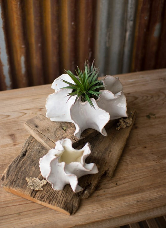 Organic White Ceramic Vase - Large
