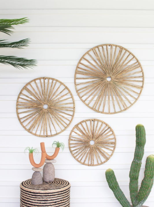 Spoked Seagrass Art - S/3