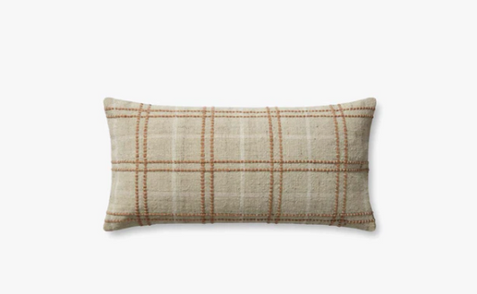 Parker Checkered Pillow - Sage Rust