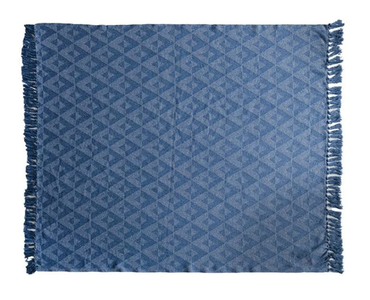 Blue Woven 60" Throw