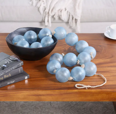 Coastal Glass Garland with Tassel