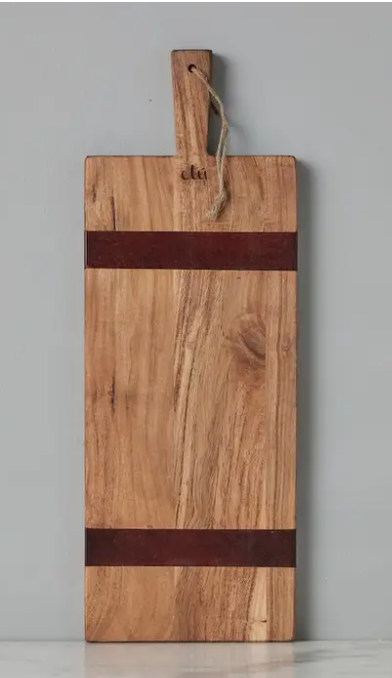 Natural Rectangle Acacia Wood Cheese Board