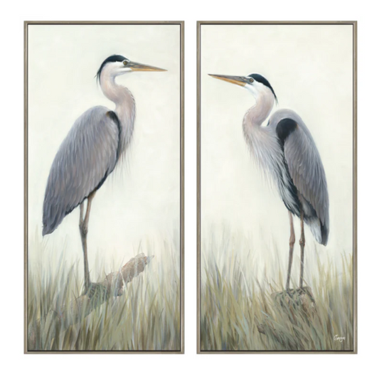 Marshland Herons Wall Art - S/2