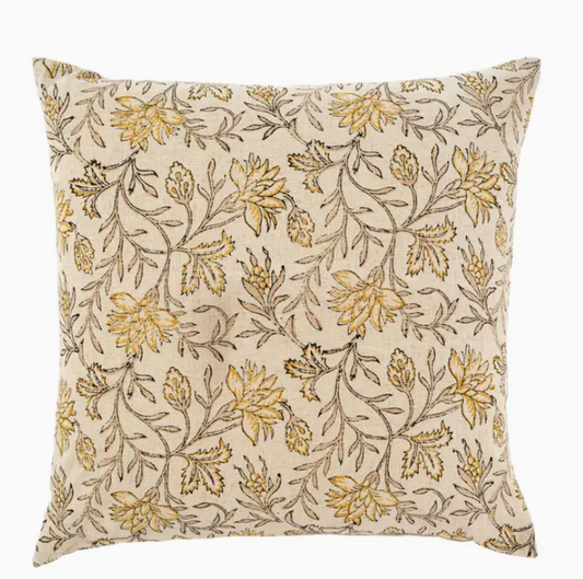 20x20 Carolina Block Print Pillow - Yellow