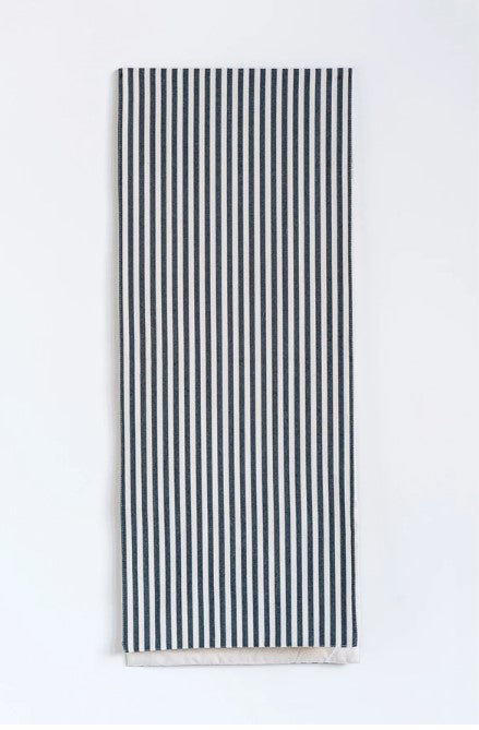 Blk Wht Stripe Table Runner