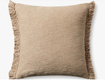 Woven Pillow - Beige 22"