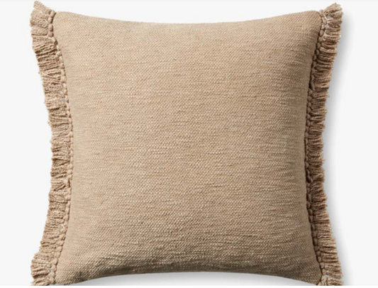 Woven Pillow - Beige 22"