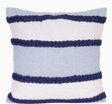Cindy Striped Outdoor Pillow - Navy