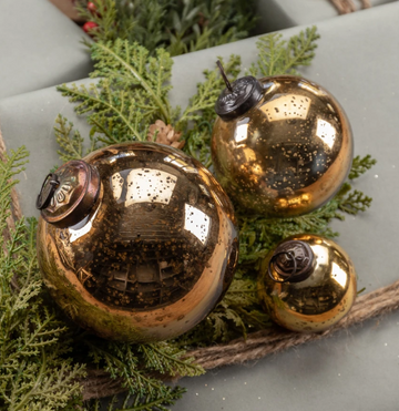 4" Bronze Glass Ornament