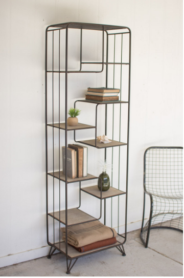 Wood & Metal Bookshelf