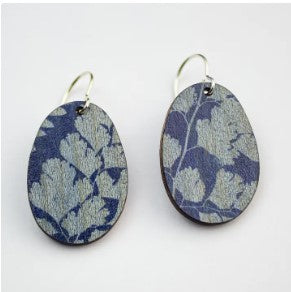 Blue Botanical Earrings