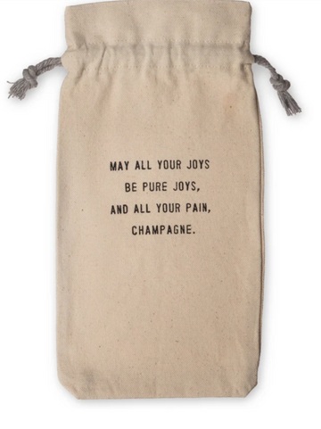 May All Your Joys Wine Bag