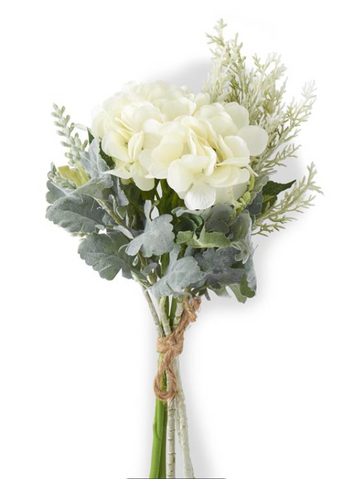 Soft Green & White Real Touch Hydrangea Bundle