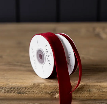 Garnet Red Velvet Ribbon