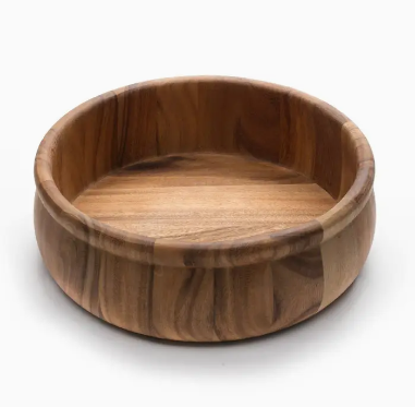 Large Rim Acacia Wood Salad Bowl