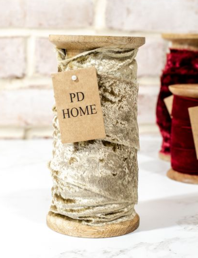 Gold Velvet Ribbon Spool