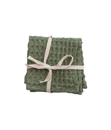 Green Weave Dish Cloth - S/3