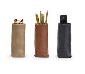 Leather Standing Eyeglass Holder- Sand