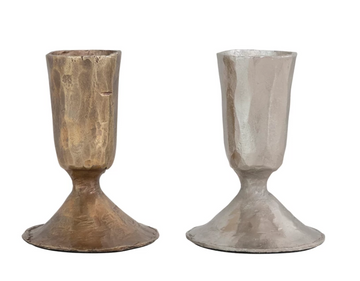Iron Taper Holders - Silver