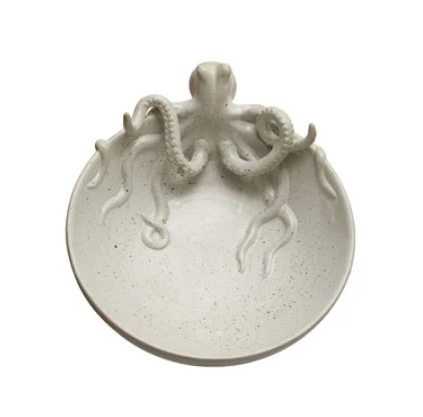 White Octopus Bowl