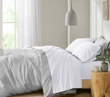Madison Park Relaxed Sheet Set - Twin Aqua