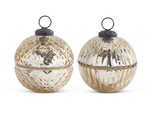 Winter Wood Gold Ornament Candle