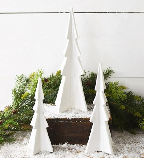 White Ceramic Holiday Tree - Large