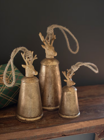 11 inch Resin Natural Wood Reindeer