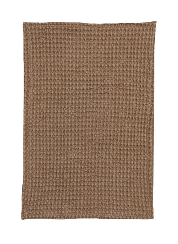 Cotton Waffle Tea Towel - Camel