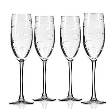 School of Fish Champagne Flutes