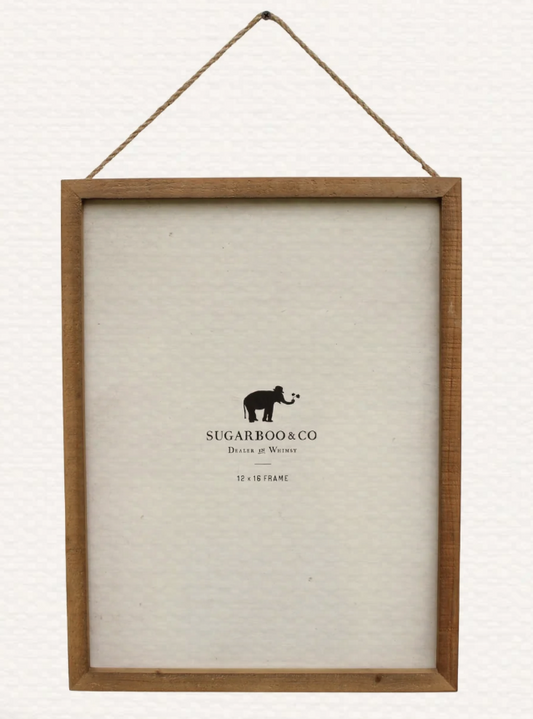 Wooden Frame 16" x 12" with Jute - Natural Vertical